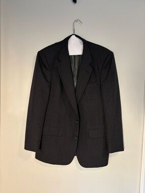 Christian Dior Men’s Gray Pinstripe Vintage Wool Sports Coat Size 42R